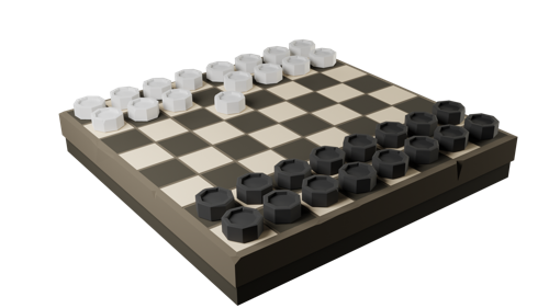 Low poly checkers preview image